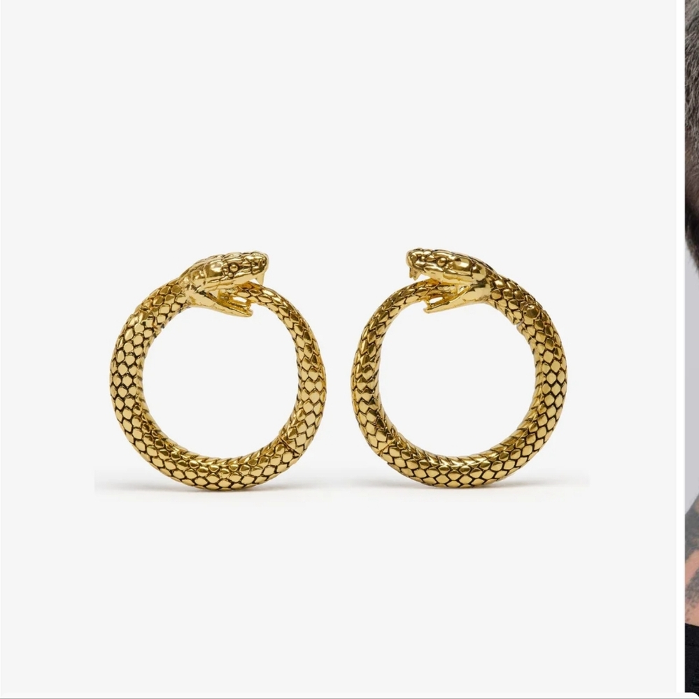 Ouroboros Snake Hangers Hoops Jewlery 2g or 6mm